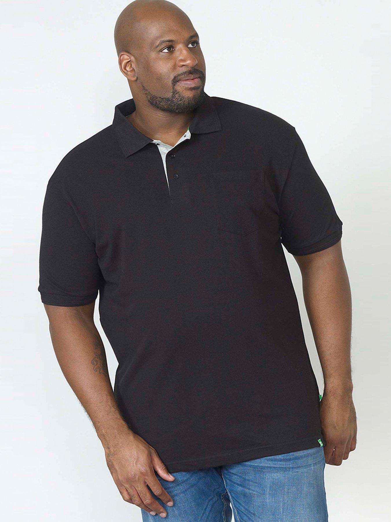 undefined D555 Grant Pique Polo Shirt - Black