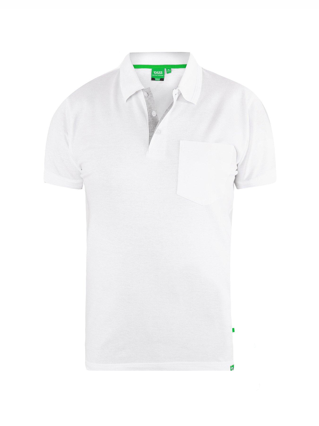 Image 3 of 3 of D555 Grant Pique Polo Shirt - White