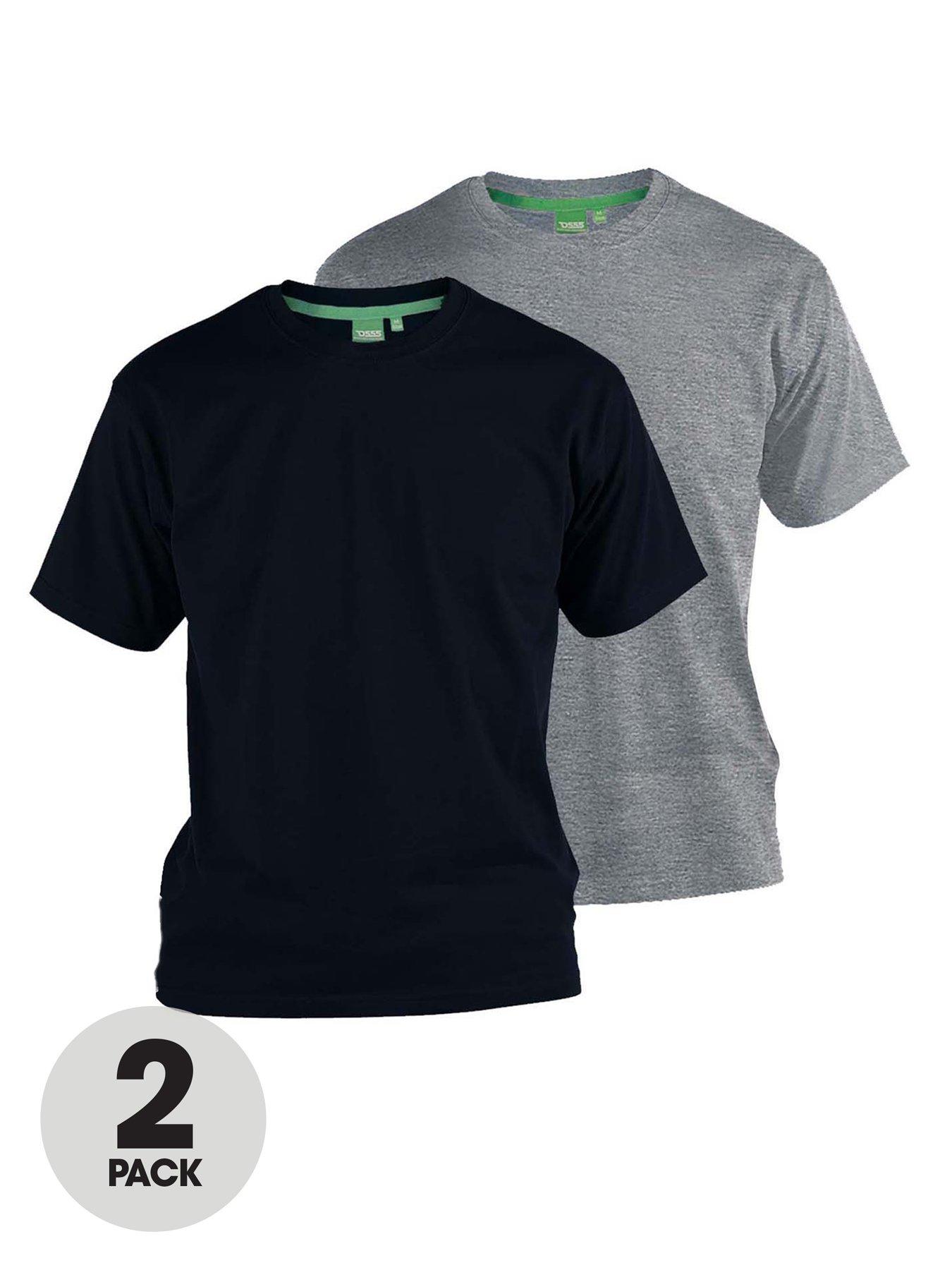 undefined Fenton Two Pack T-shirts - Black/Grey