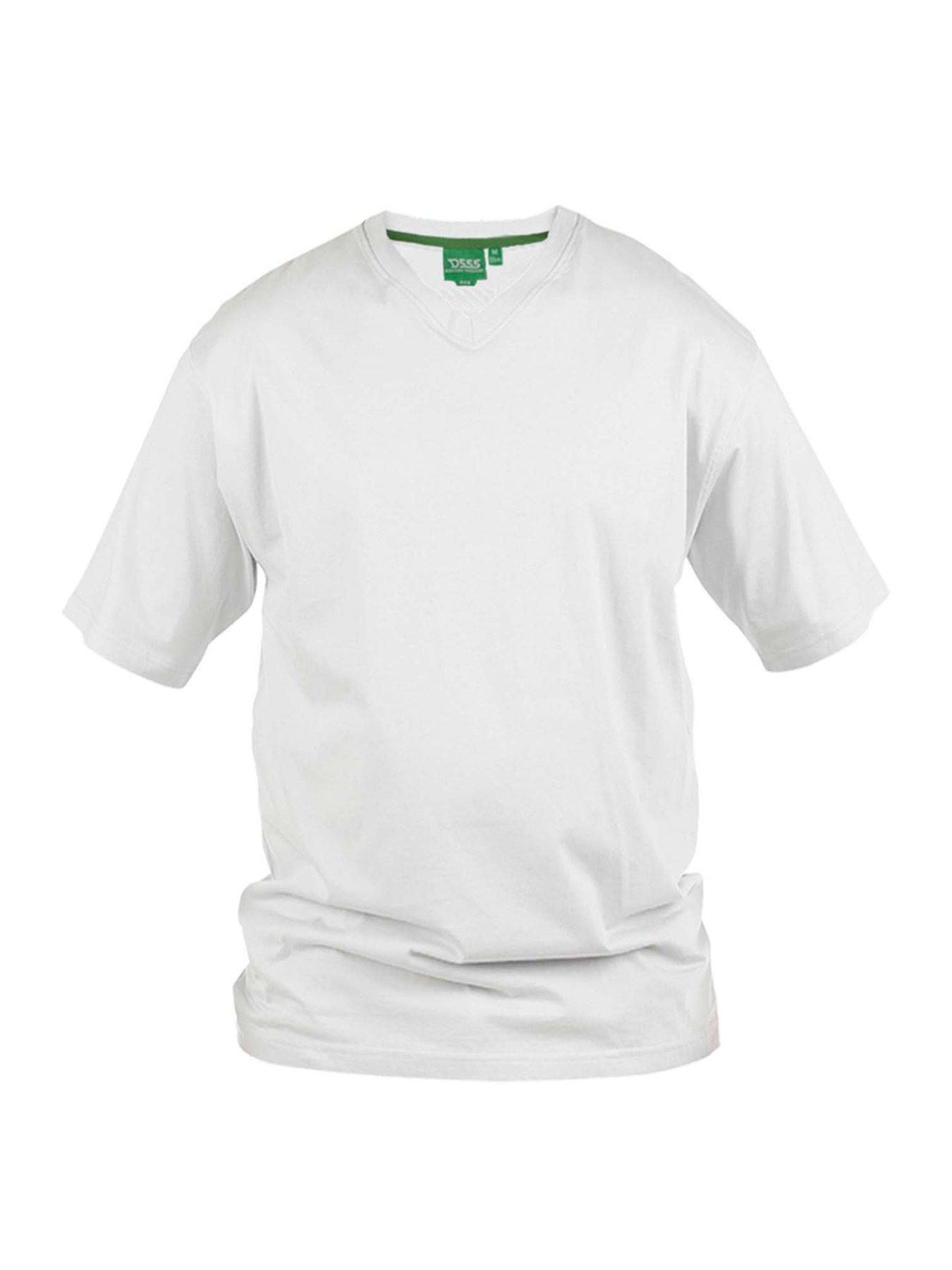 Image 3 of 3 of D555 Signature V Neck T-shirt - White