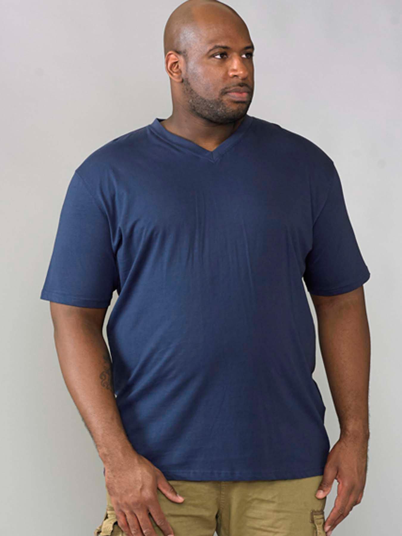 D555 Signature V Neck T-shirt - Navy