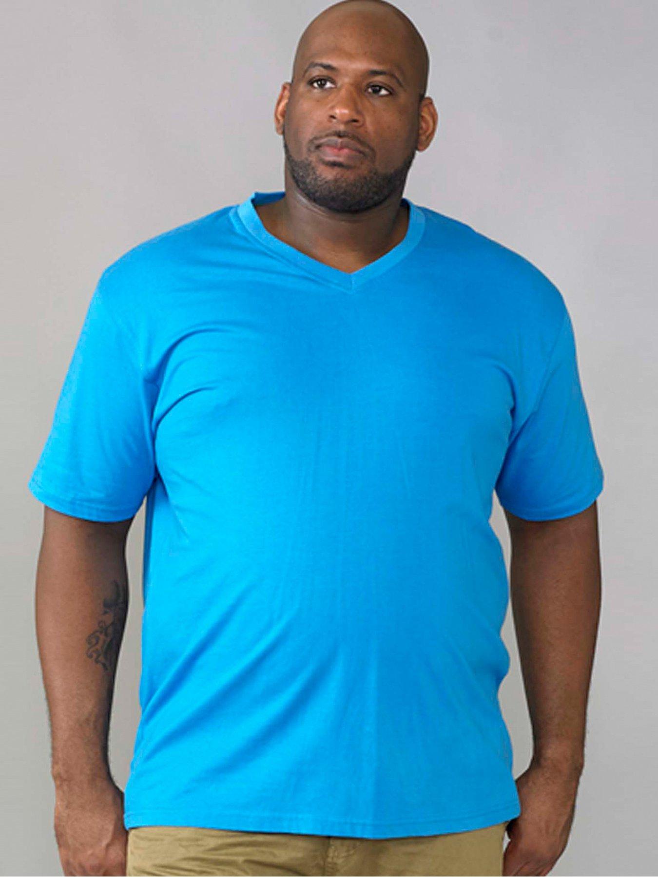 undefined Signature V Neck T-shirt - Blue