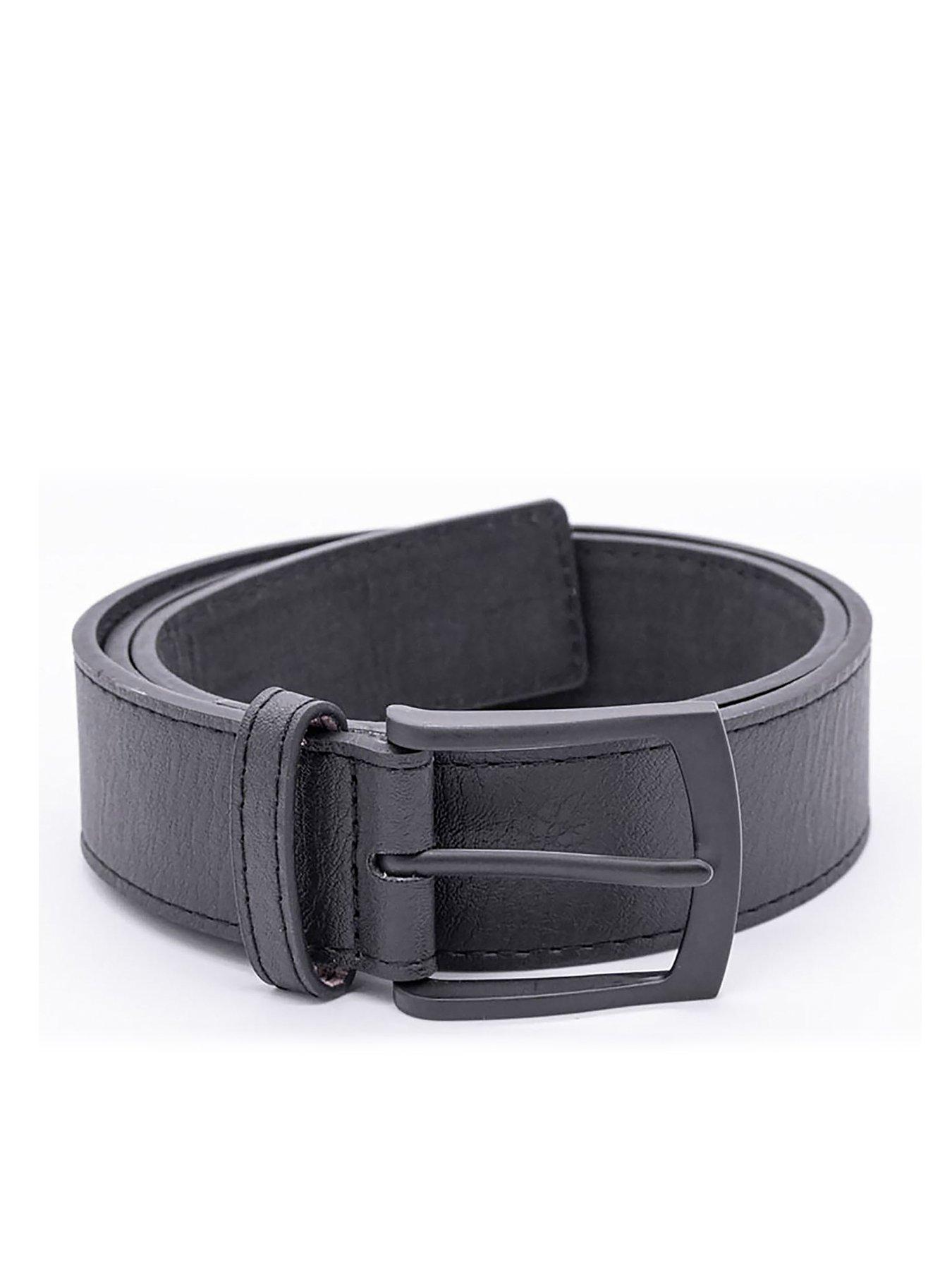 Image 1 of 1 of D555 D555 Ozzy Matt Black Buckled Belt