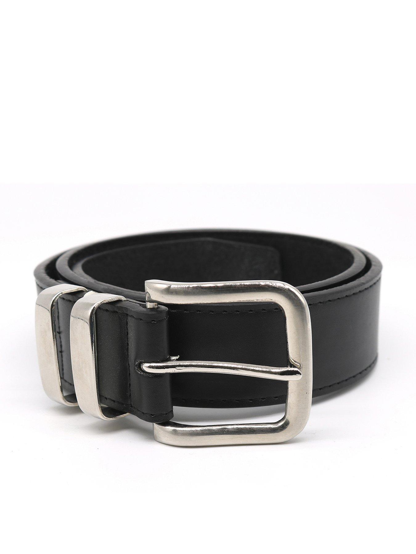 Image 1 of 1 of D555 Noah Double Metal Loop Fashion Belt - Black