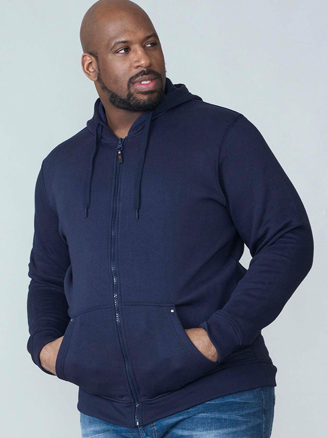 D555 Cantor-rockford Zip Through Hoodie - Navy