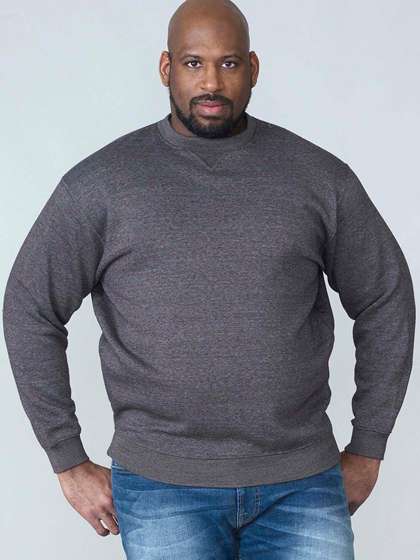 undefined D555 Sweat-Rockford Crew Neck Sweatshirt - Grey Melange