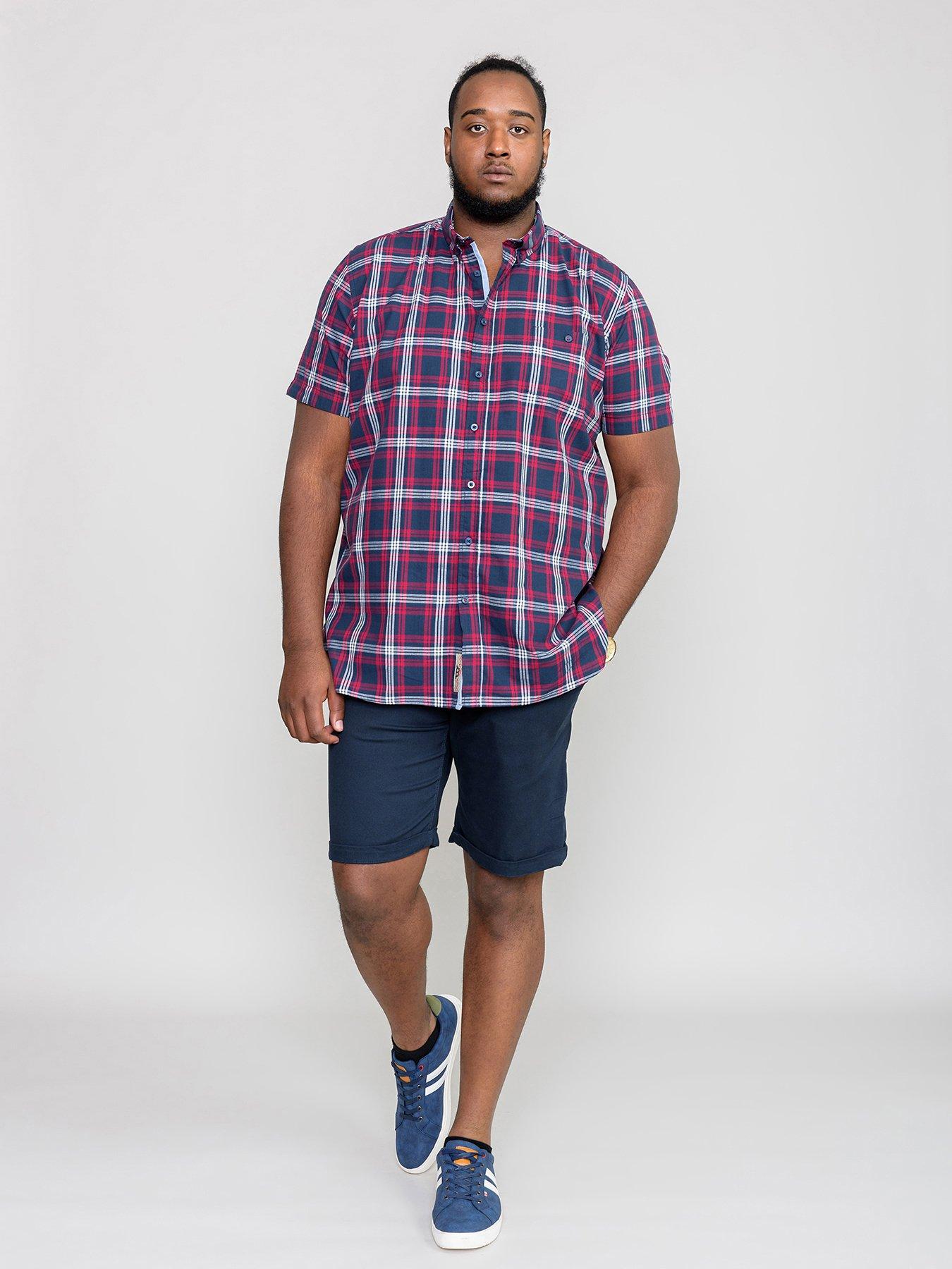 d555-d555-ripley-check-short-sleeve-shirt-navyredback