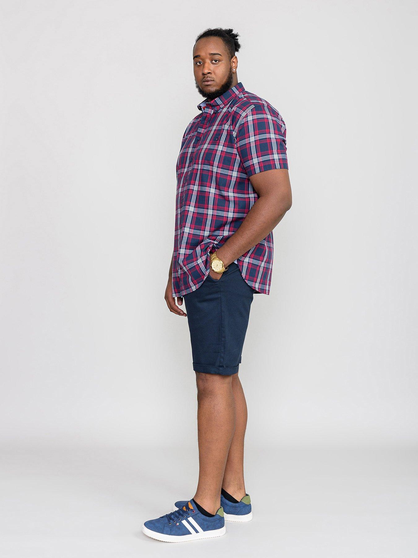 d555-d555-ripley-check-short-sleeve-shirt-navyredoutfit