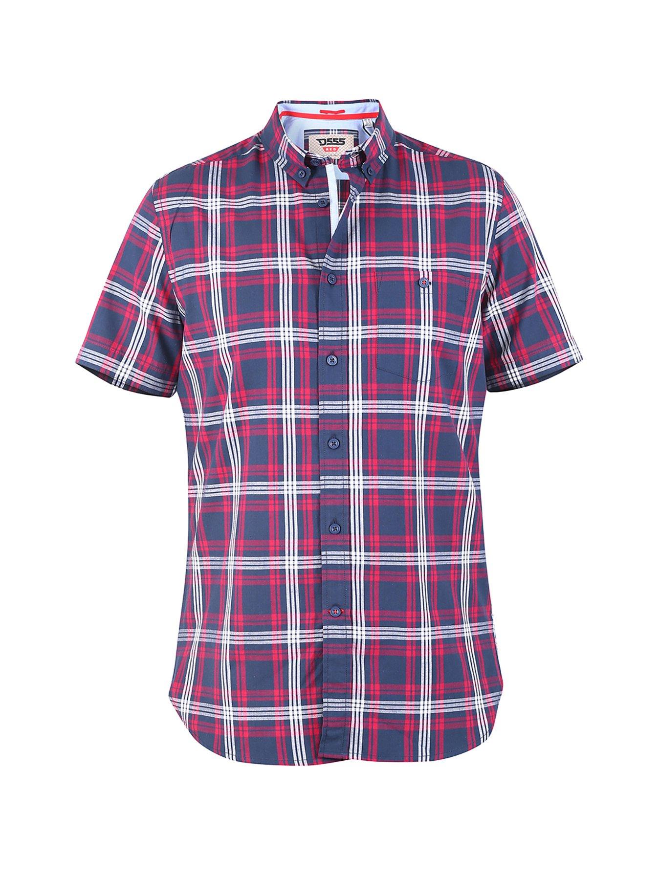 d555-d555-ripley-check-short-sleeve-shirt-navyreddetail