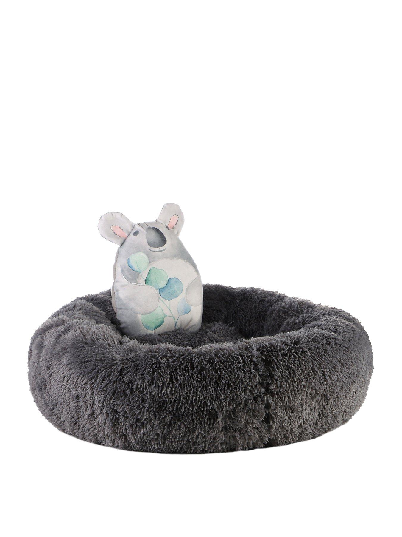 dream-paws-anxiety-reducing-plush-bed-with-plush-toyfront