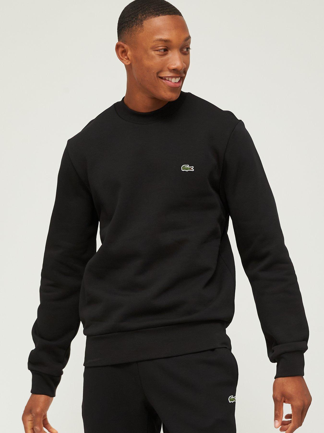 Lacoste Fleece Jersey Crew Sweat Top Black Very Ireland