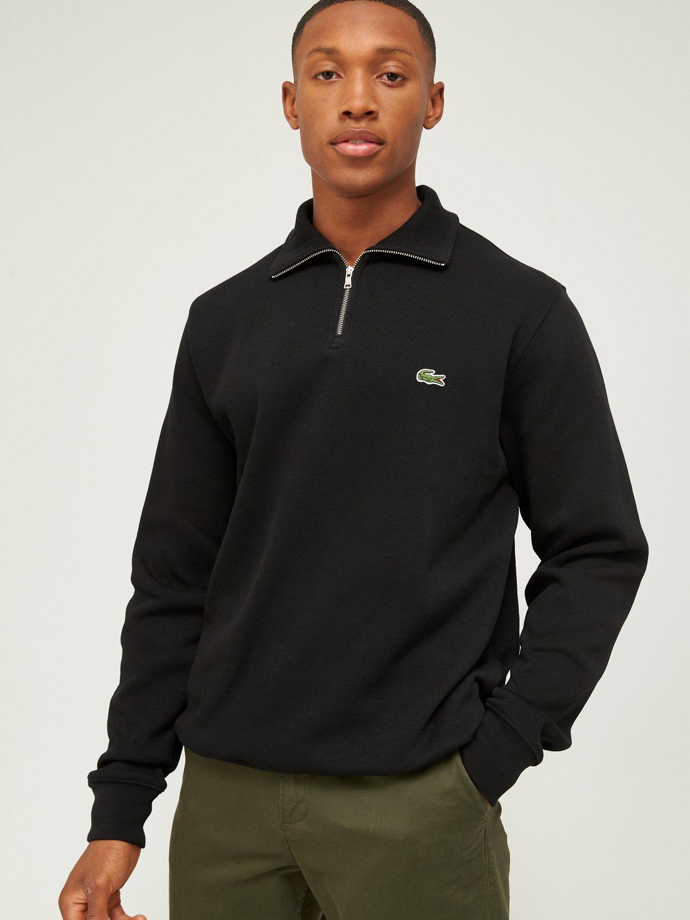 Lacoste Lacoste 1/4 Zip Small Logo Sweat - Black