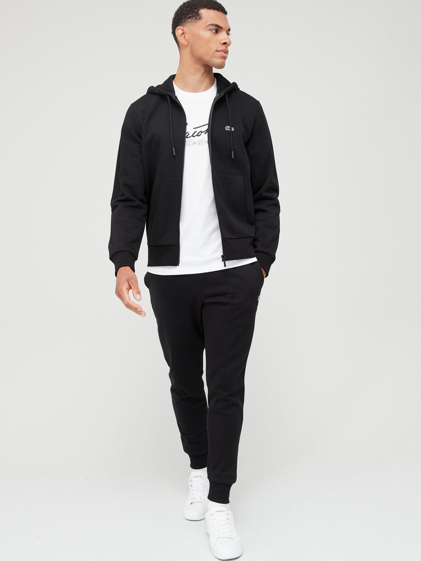 Lacoste Zip Thru Jersey Tracksuit Set - Black