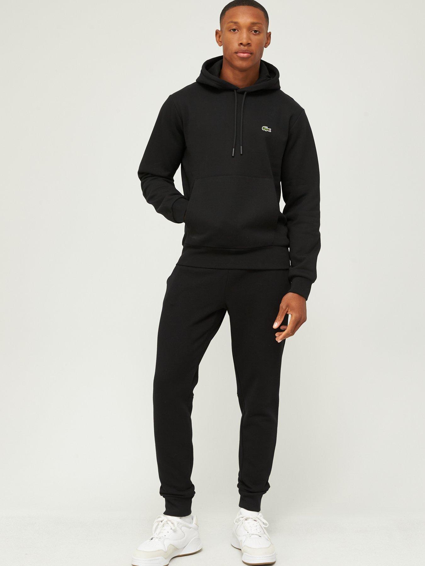 Image 3 of 4 of Lacoste Fleece Jersey Joggers - Black