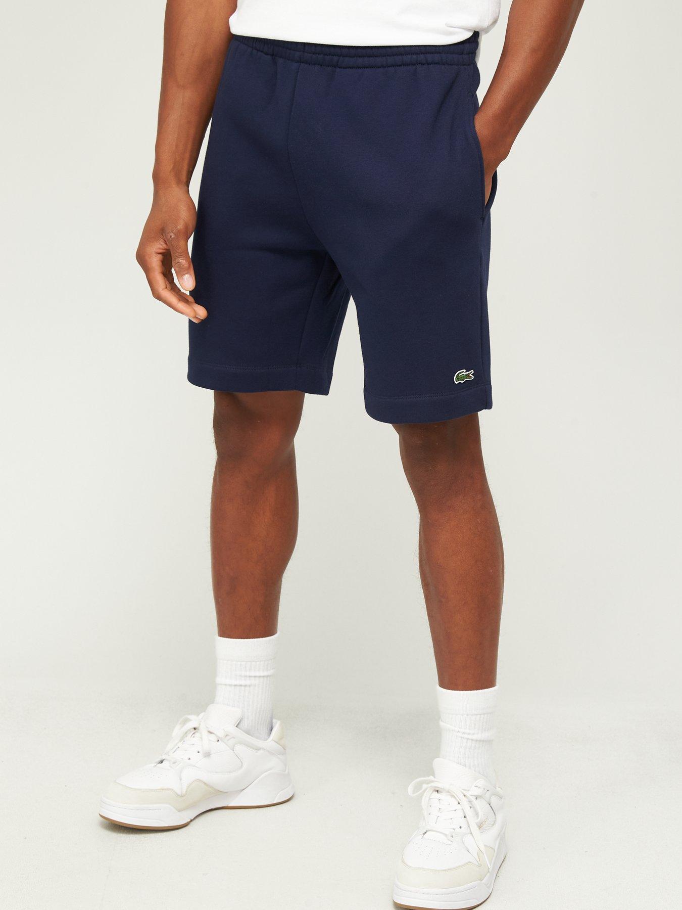 Image 1 of 4 of Lacoste Fleece Jersey Shorts - Dark Blue