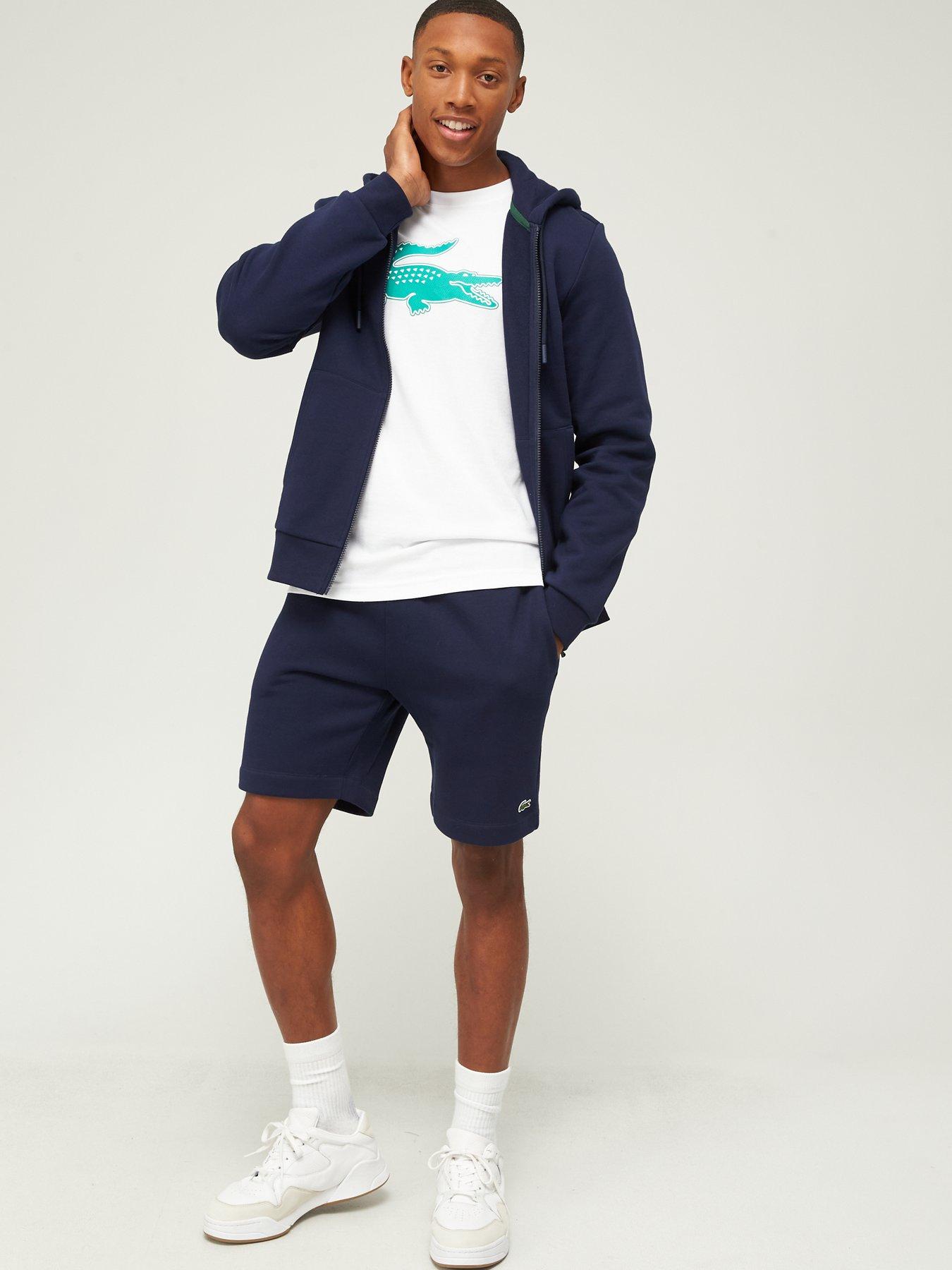 Image 3 of 4 of Lacoste Fleece Jersey Shorts - Dark Blue