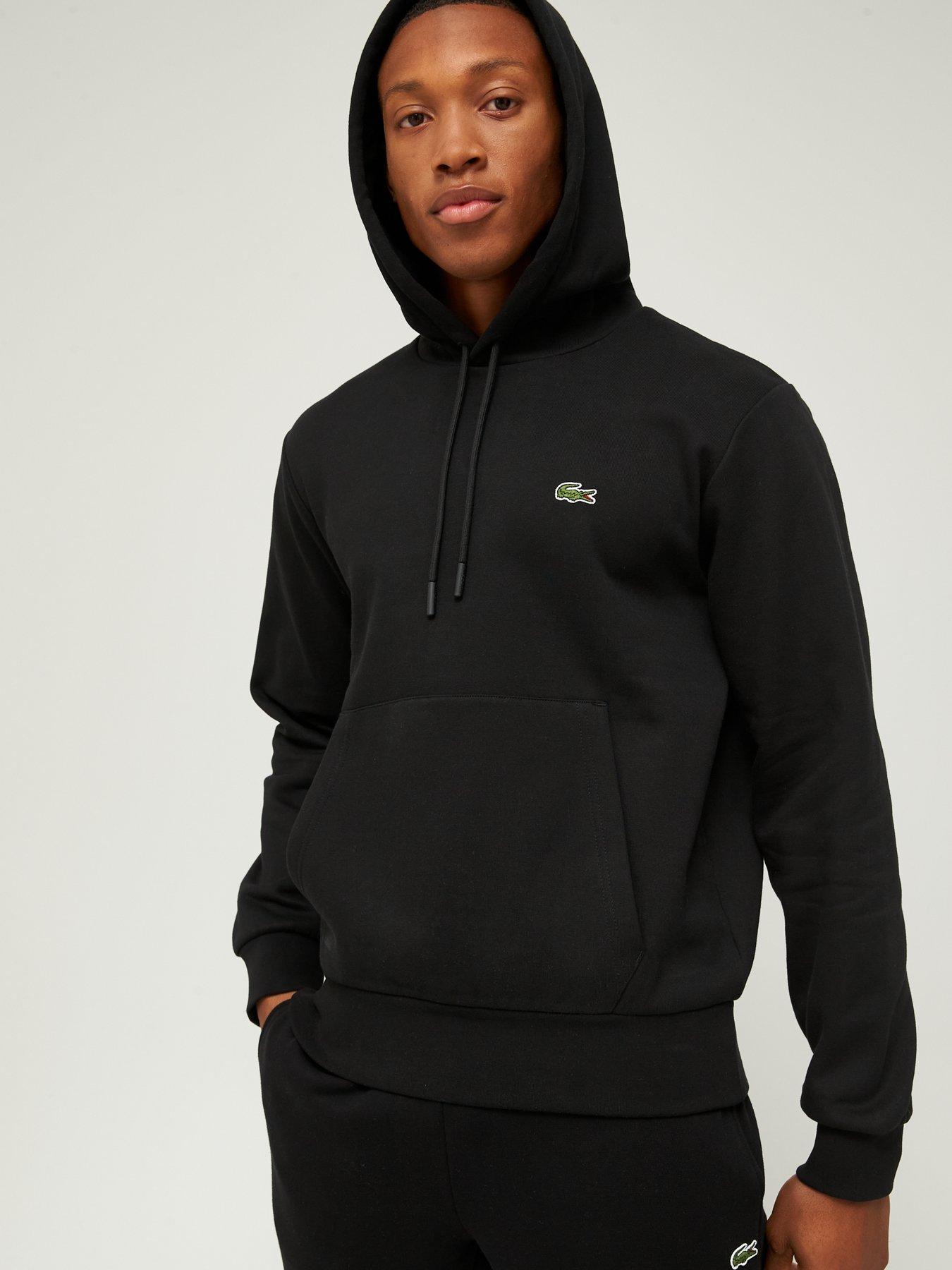 Lacoste Fleece Jersey Overhead Hoodie - Black