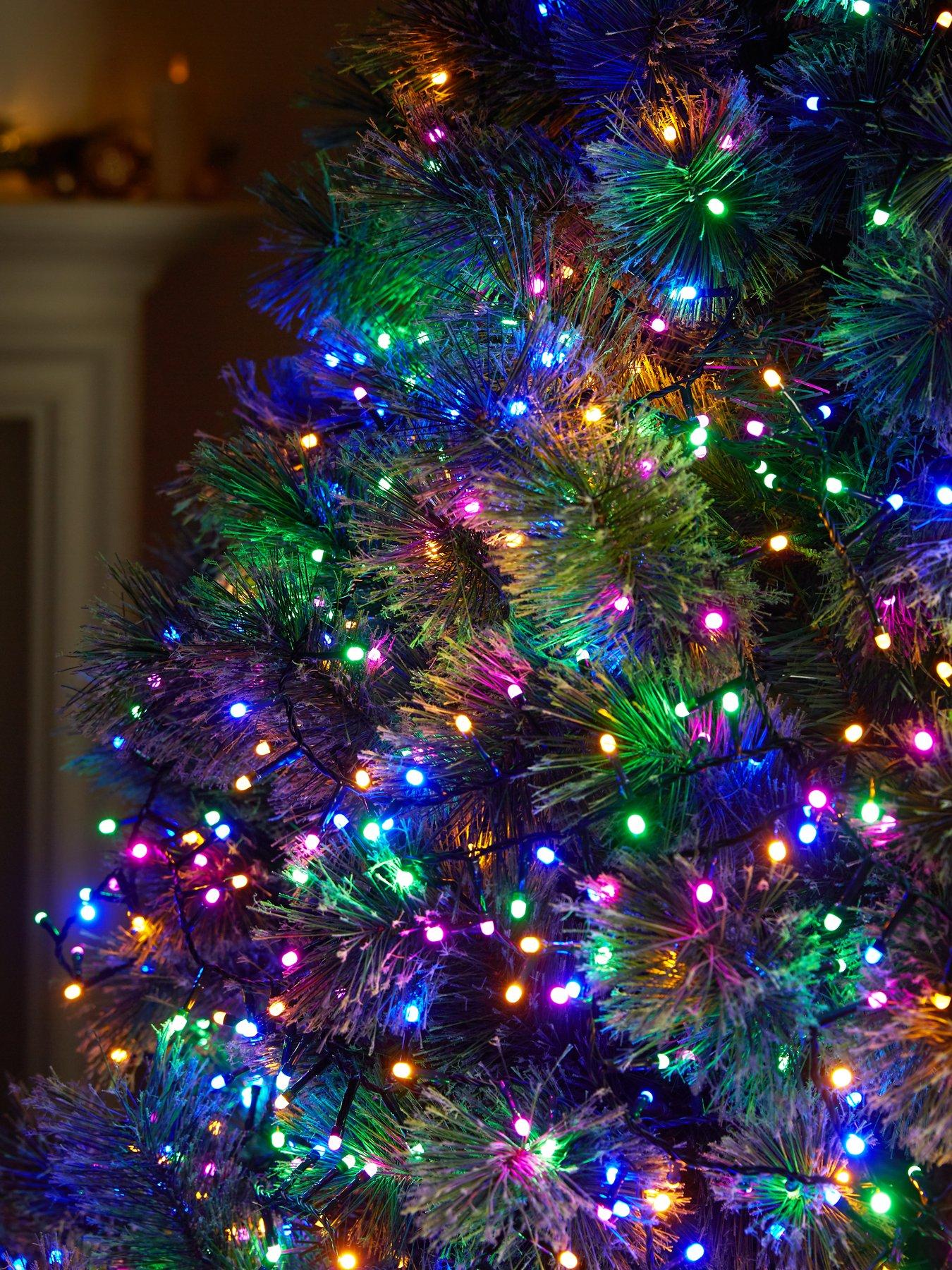 Festive Set of 520 Glow-Worm Pastel Christmas Lights