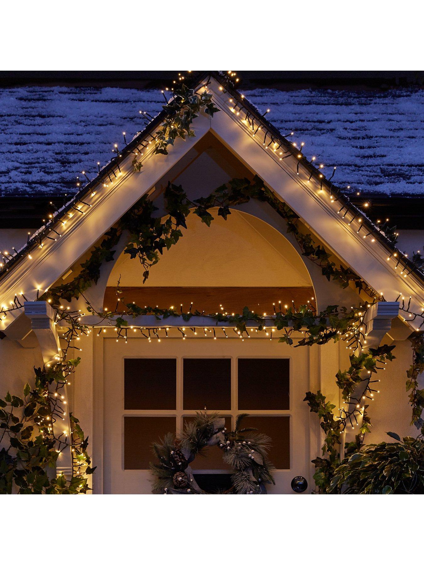 undefined Set of 1000 Multifunction Warm White Sparkle Indoor/Outdoor Christmas Tree Lights