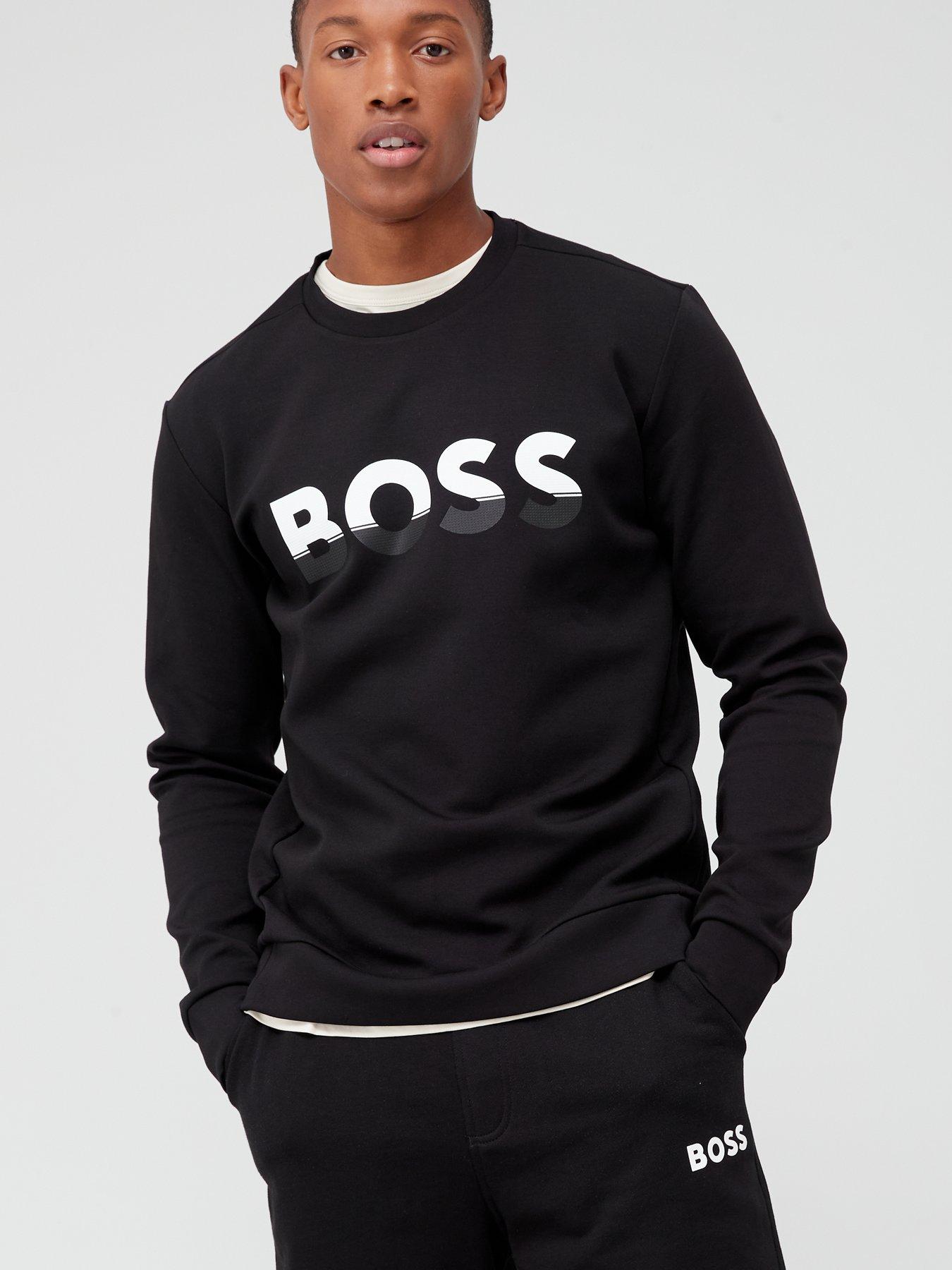 Boss salbo cheap large logo sweatshirt