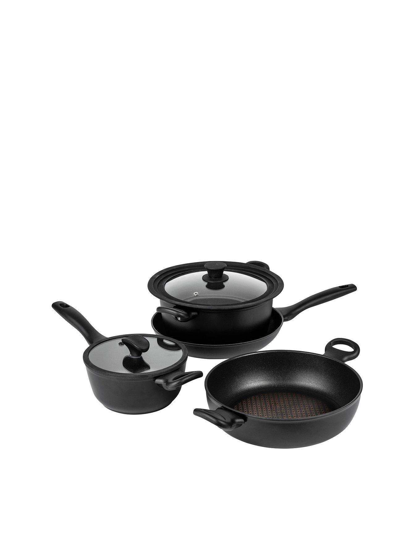 Heritage The Rock Frying Pan, Non-stick, Dishwasher & Oven Safe, Black,  2-pk, 26cm & 30cm