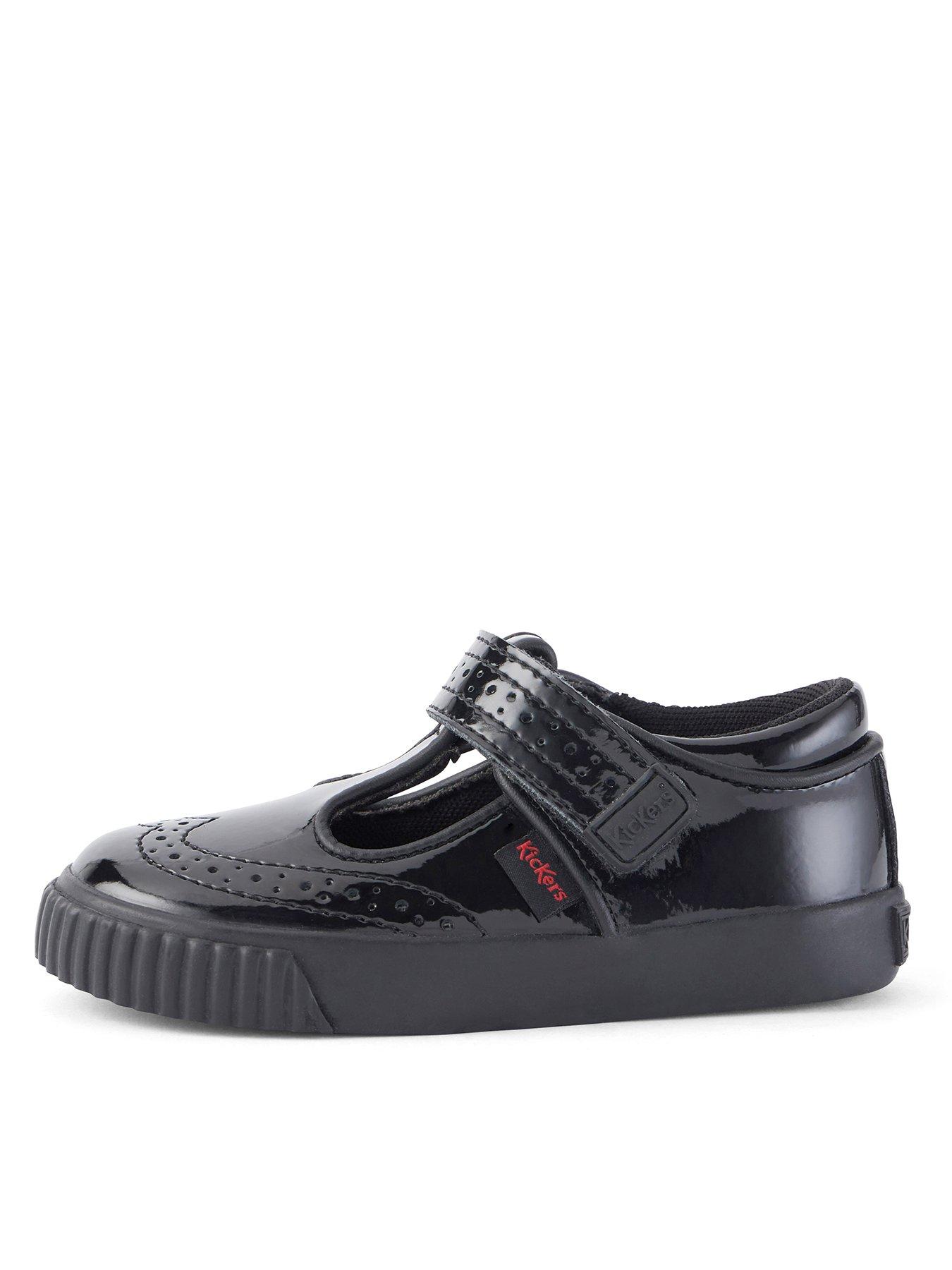 Kickers Tovni Mary Jane Shoes Girls Janes Touch and Close Textured 