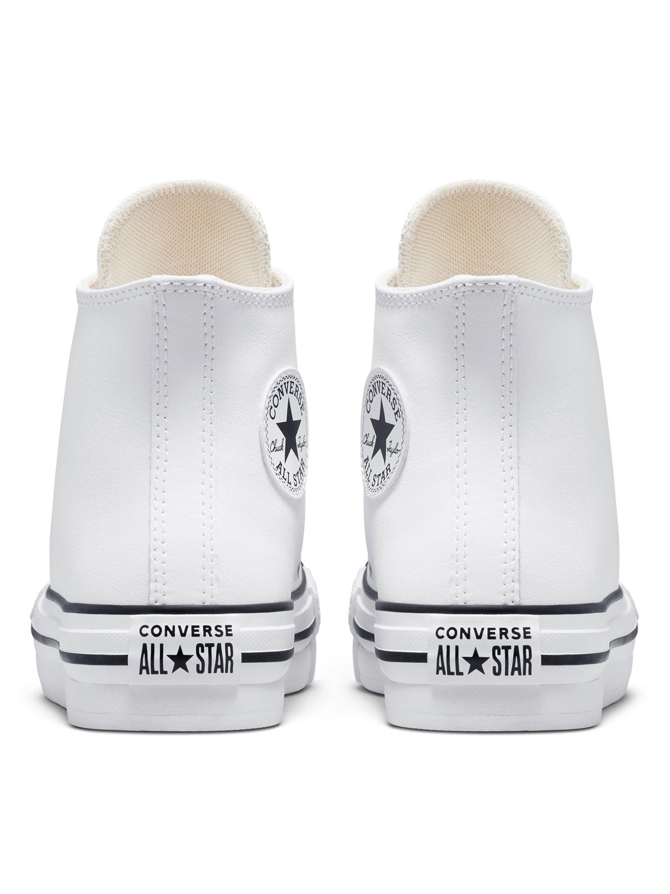 Junior converse white leather best sale