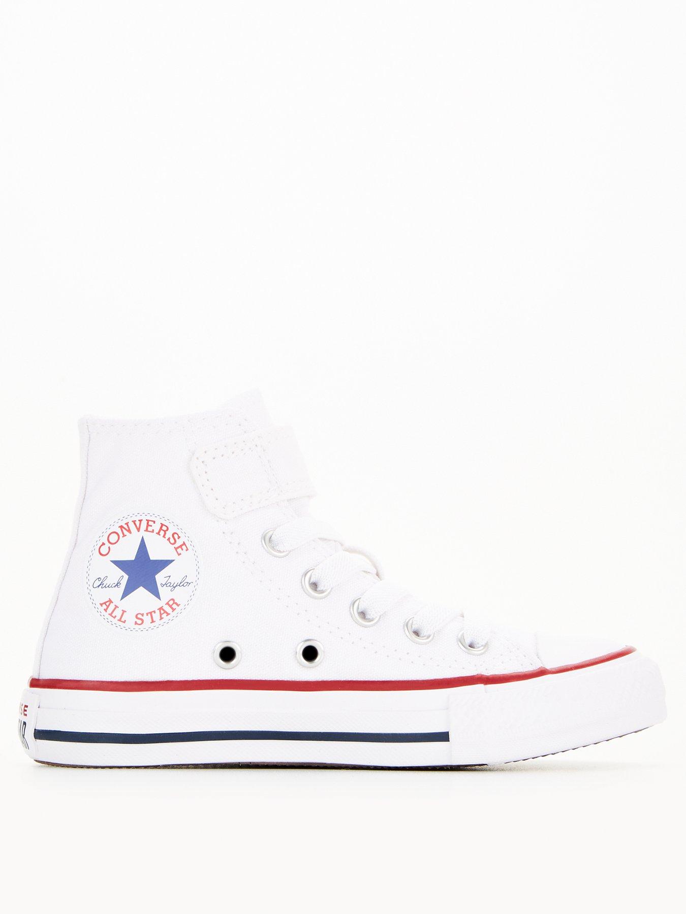 Converse Kids Easy on Velcro Hi Top Trainers White Very Ireland