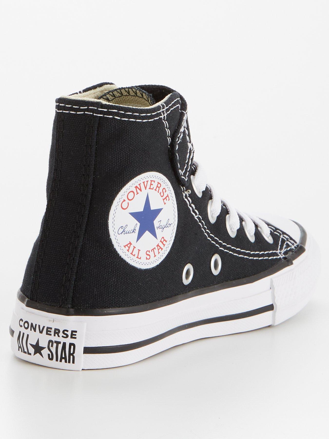 Childrens black velcro converse on sale