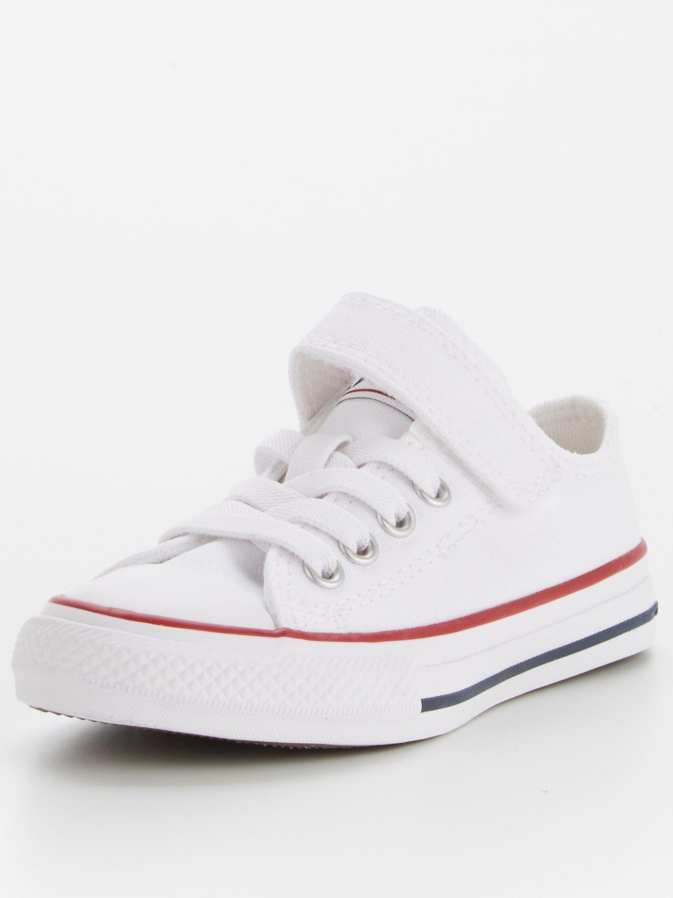 Image 1 of 6 of Converse Kids Easy-On Velcro Ox Trainers - White