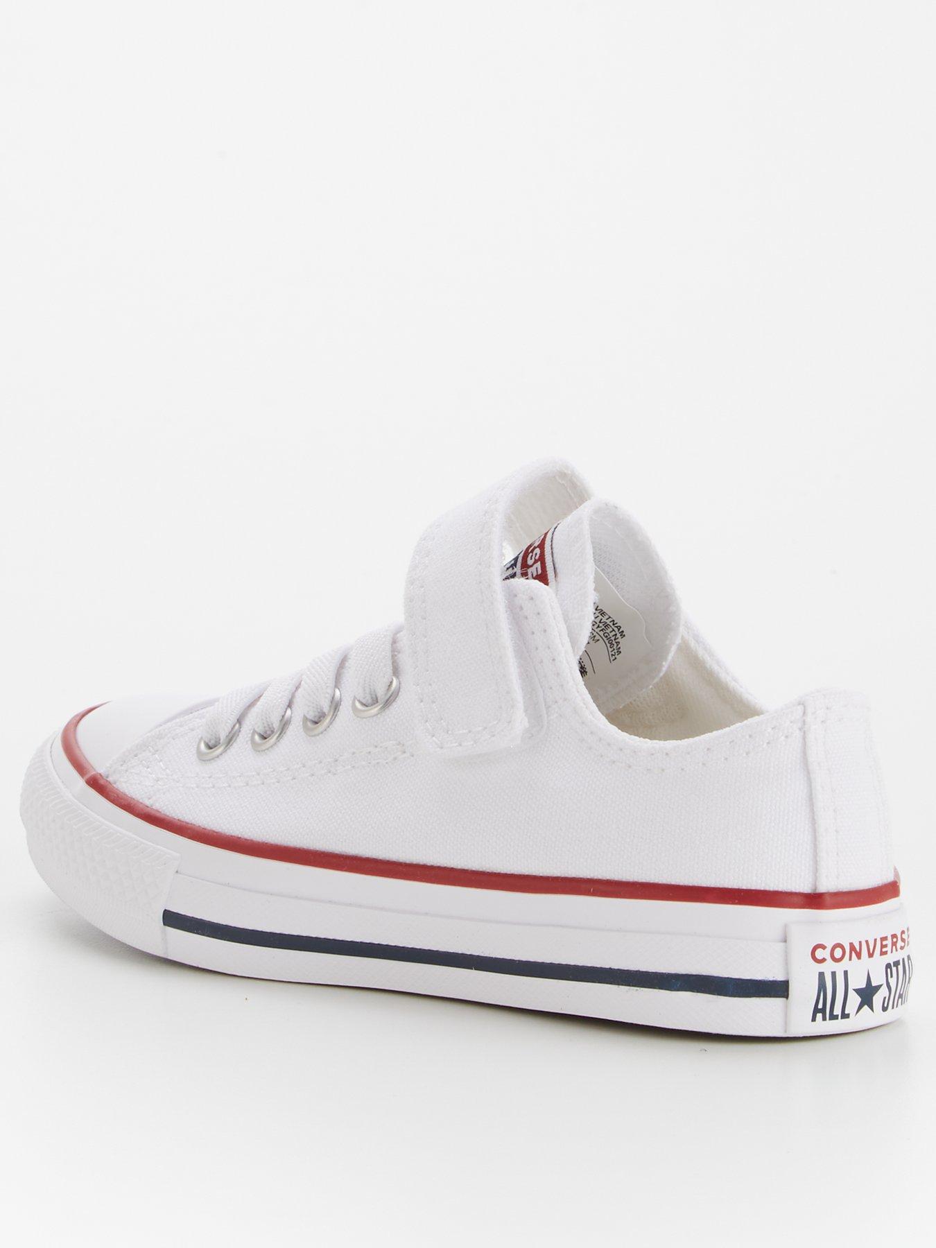 Image 2 of 6 of Converse Kids Easy-On Velcro Ox Trainers - White