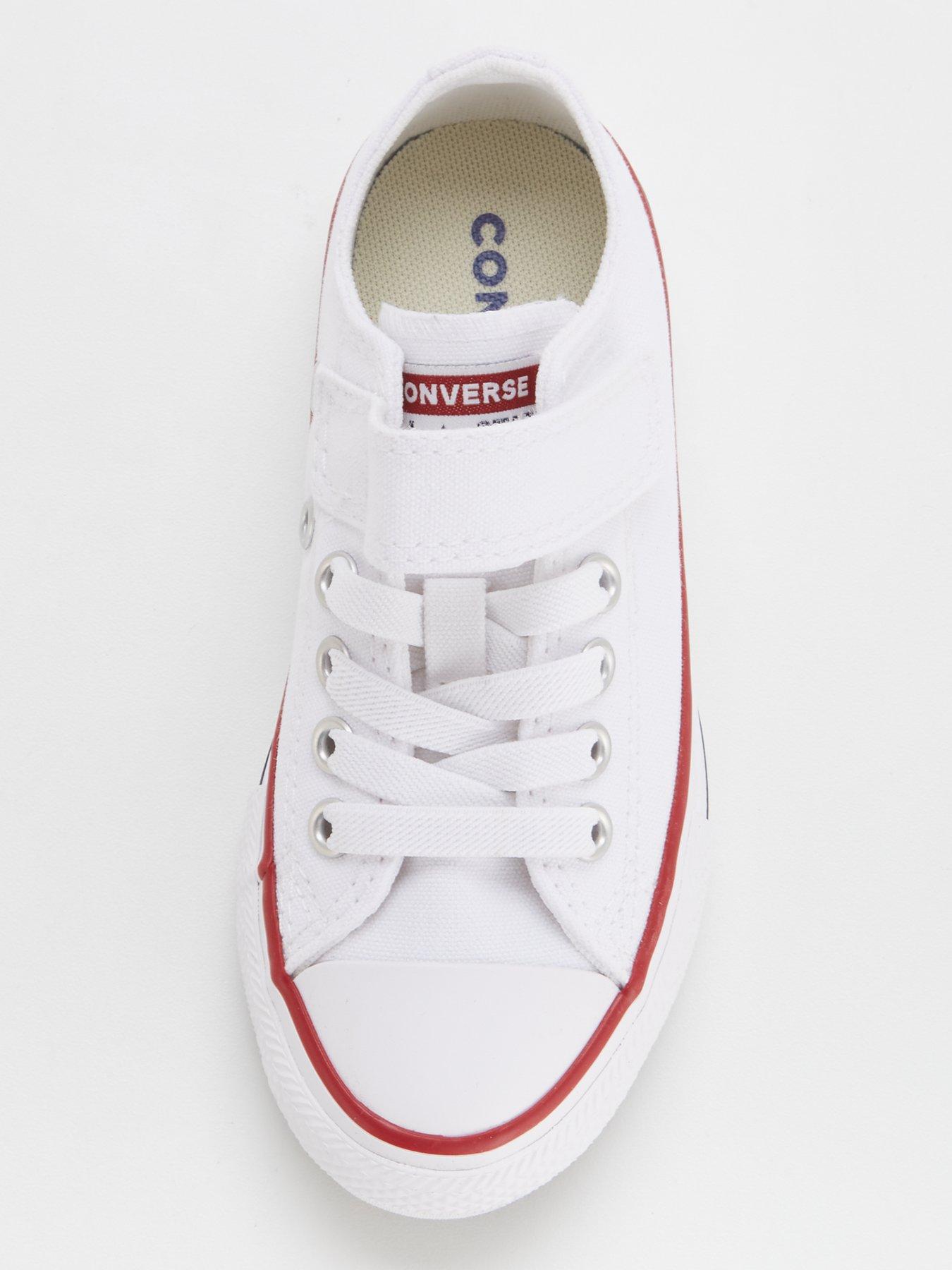 Image 3 of 6 of Converse Kids Easy-On Velcro Ox Trainers - White