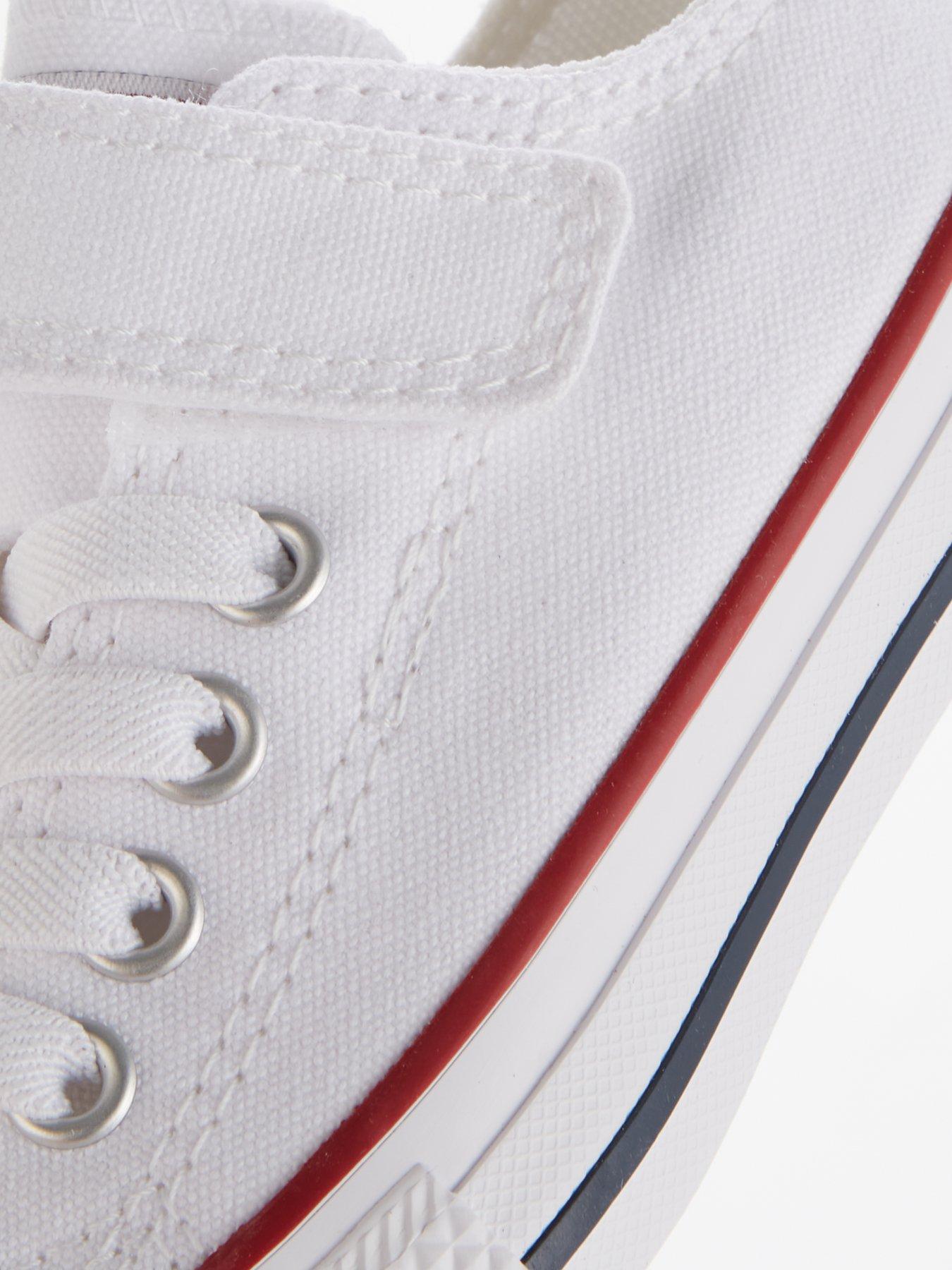 Image 5 of 6 of Converse Kids Easy-On Velcro Ox Trainers - White