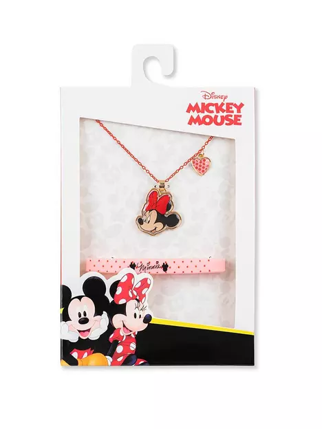 prod1091504007: Disney Minnie Mouse, Pink, red & black, Costume Pendant and Bracelet Set
