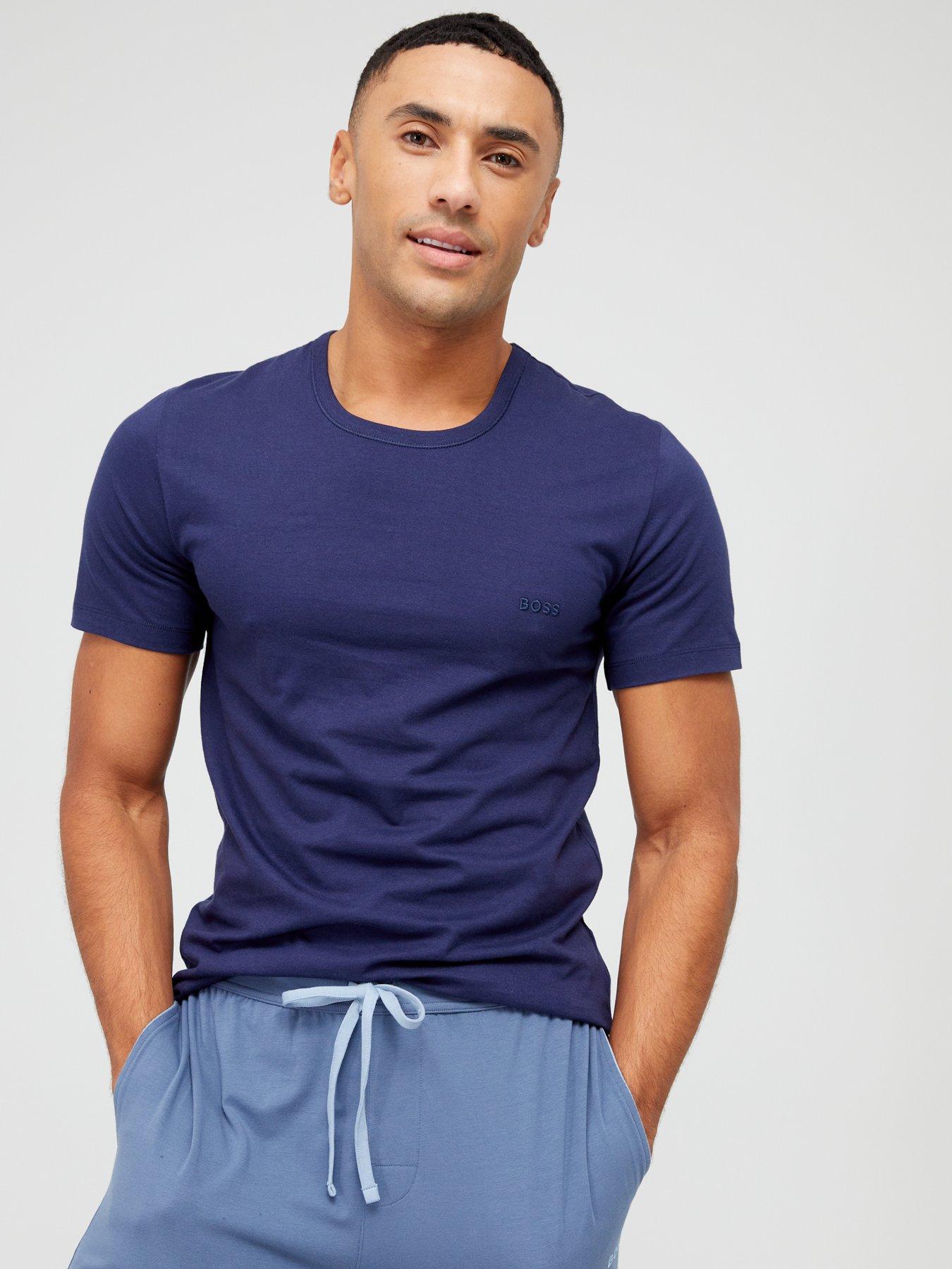 Image 2 of 6 of BOSS Mens 3 Pack Regular Fit Crew Neck T-Shirts - Open Blue