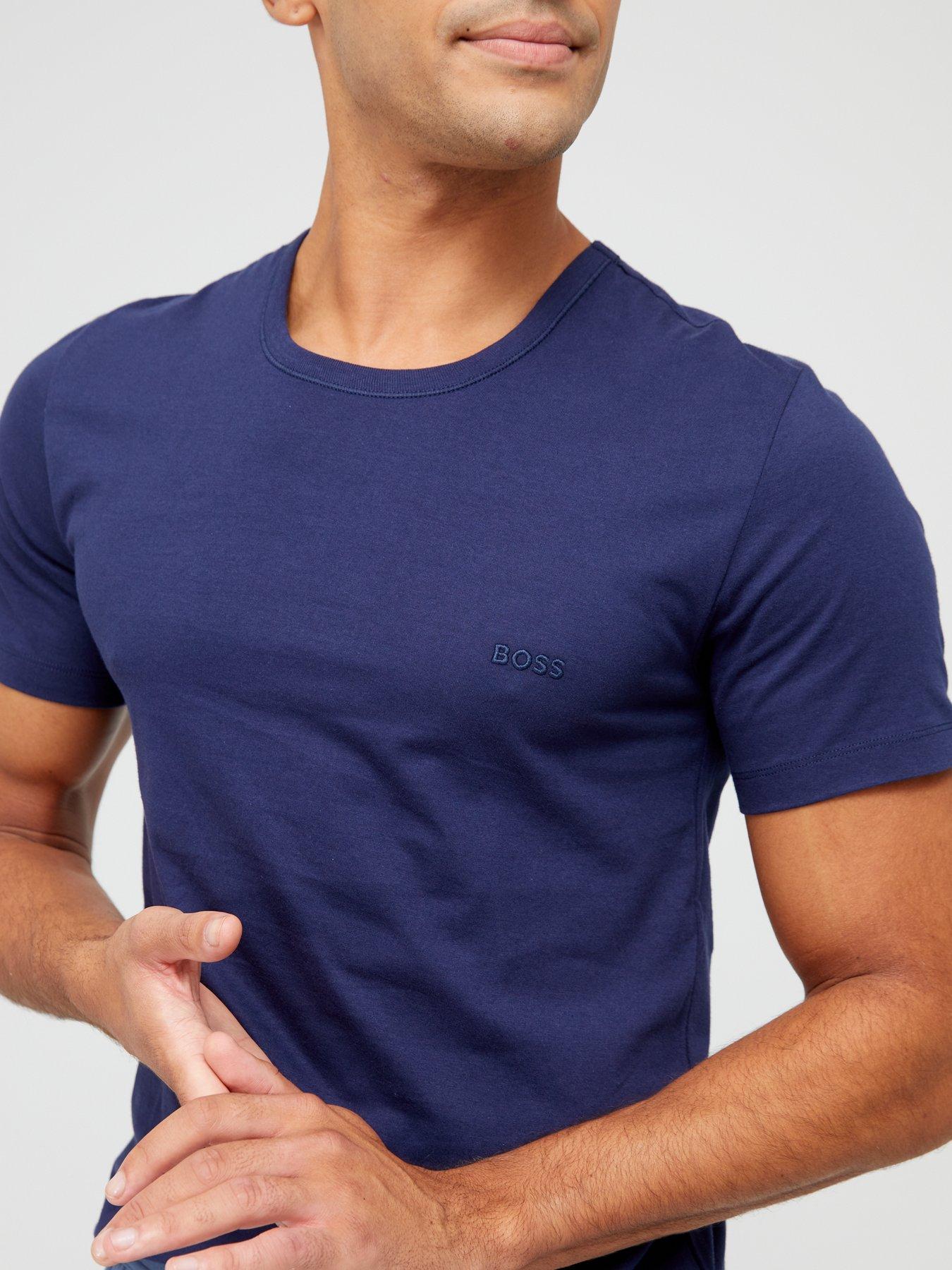 Image 5 of 6 of BOSS Mens 3 Pack Regular Fit Crew Neck T-Shirts - Open Blue