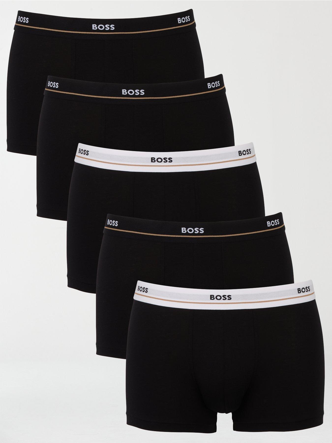 boss-5-pack-essential-trunks-black