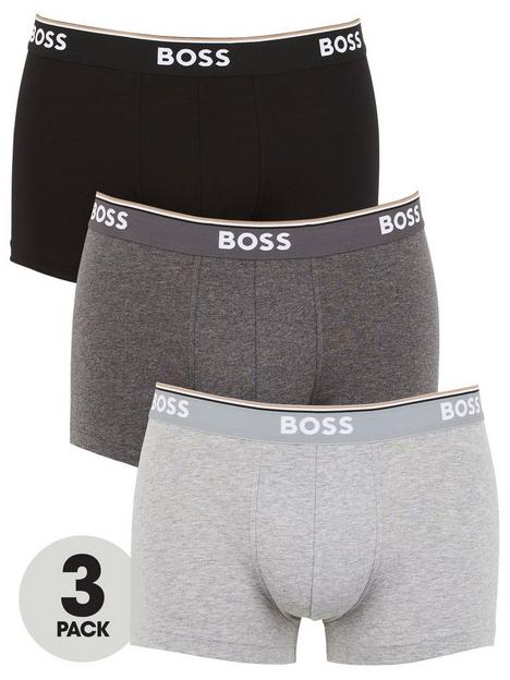 boss-bodywear-3-pack-power-trunks-grey