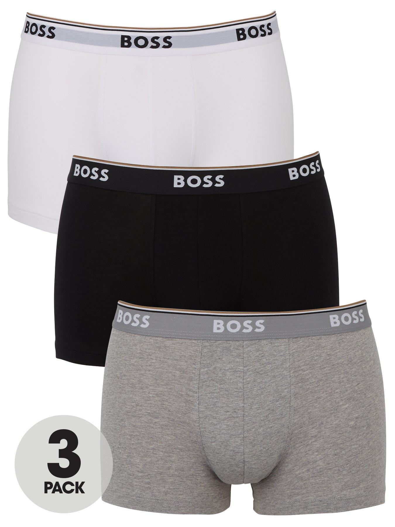Image of BOSS 3 Pack Power Boxer Briefs - Black/White/Grey