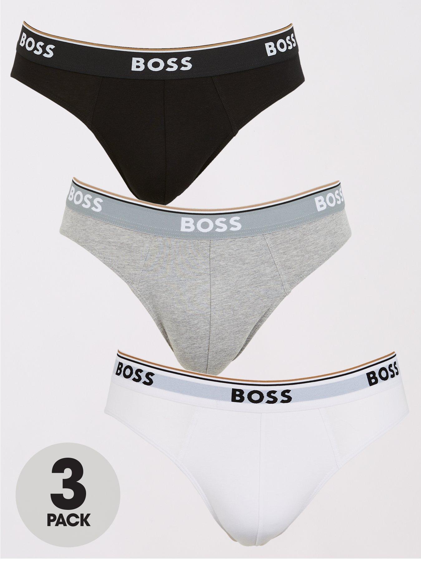 BOSS Boss Bodywear 3 Pack Power Briefs Black White Grey Very