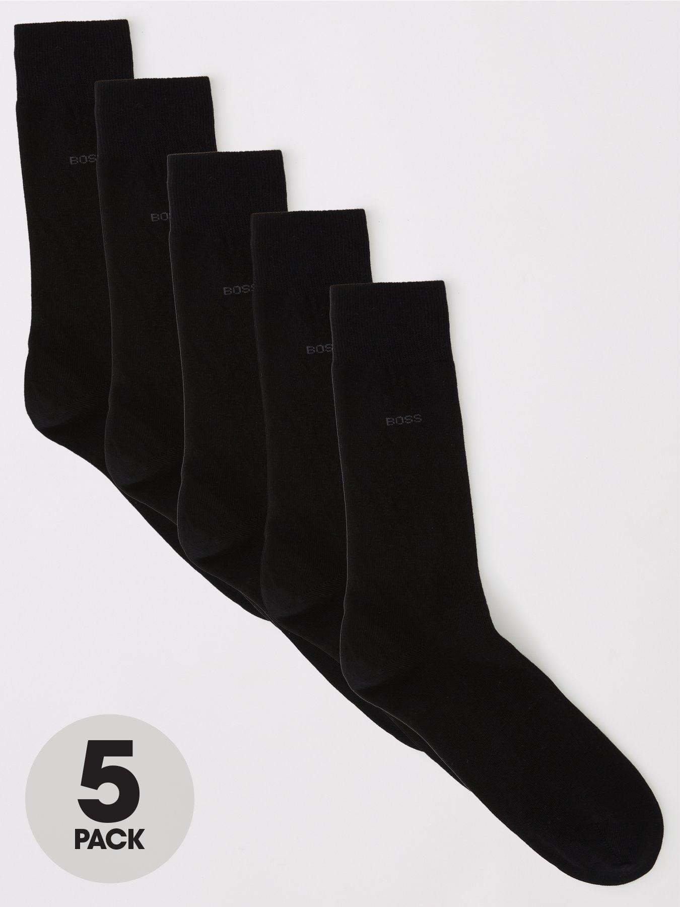 boss-5-pack-rs-uni-color-crew-socks-black