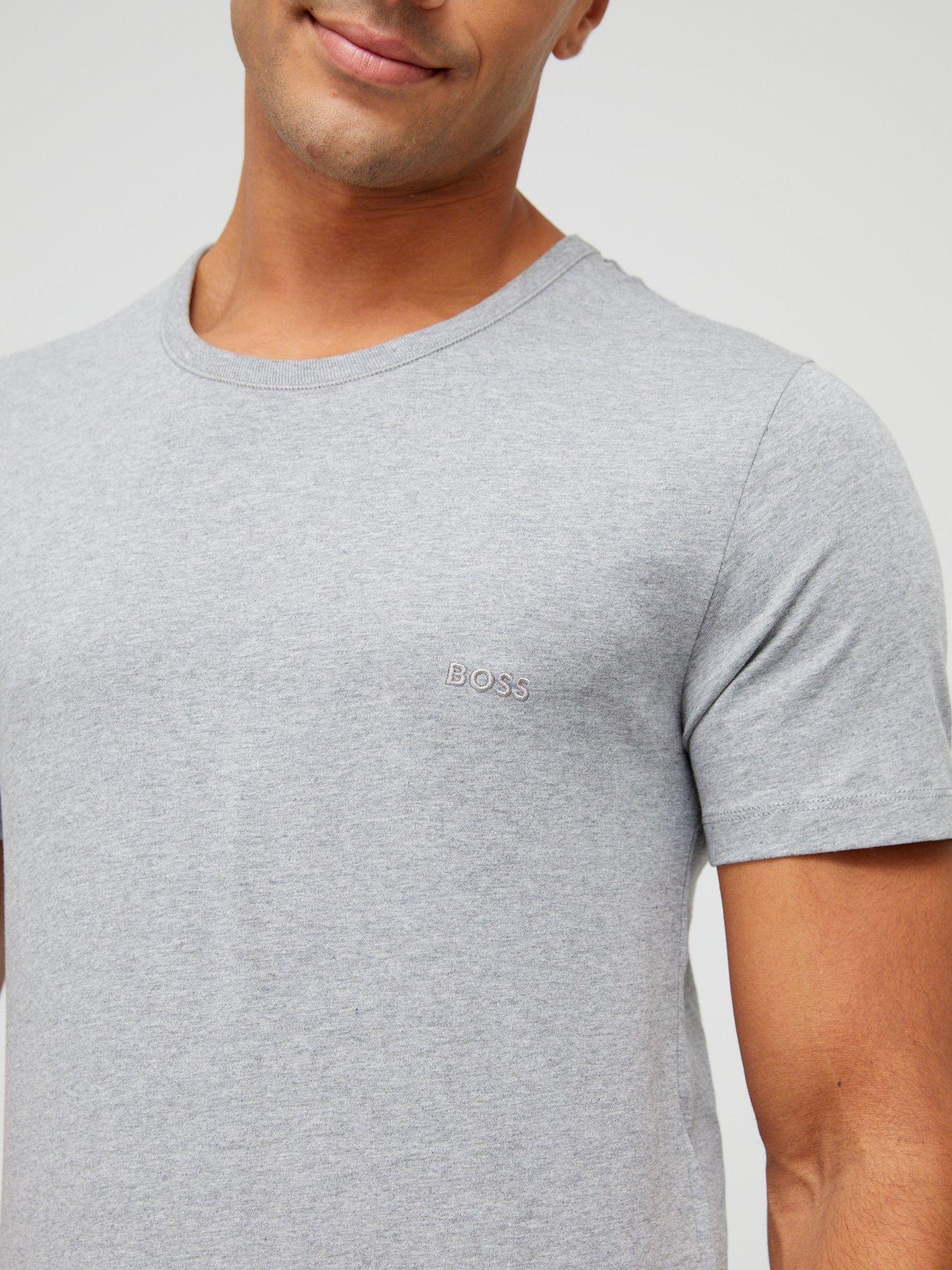 Image 5 of 6 of BOSS Mens 3 Pack Crew Neck Regular Fit T-Shirts - Black/White/Grey