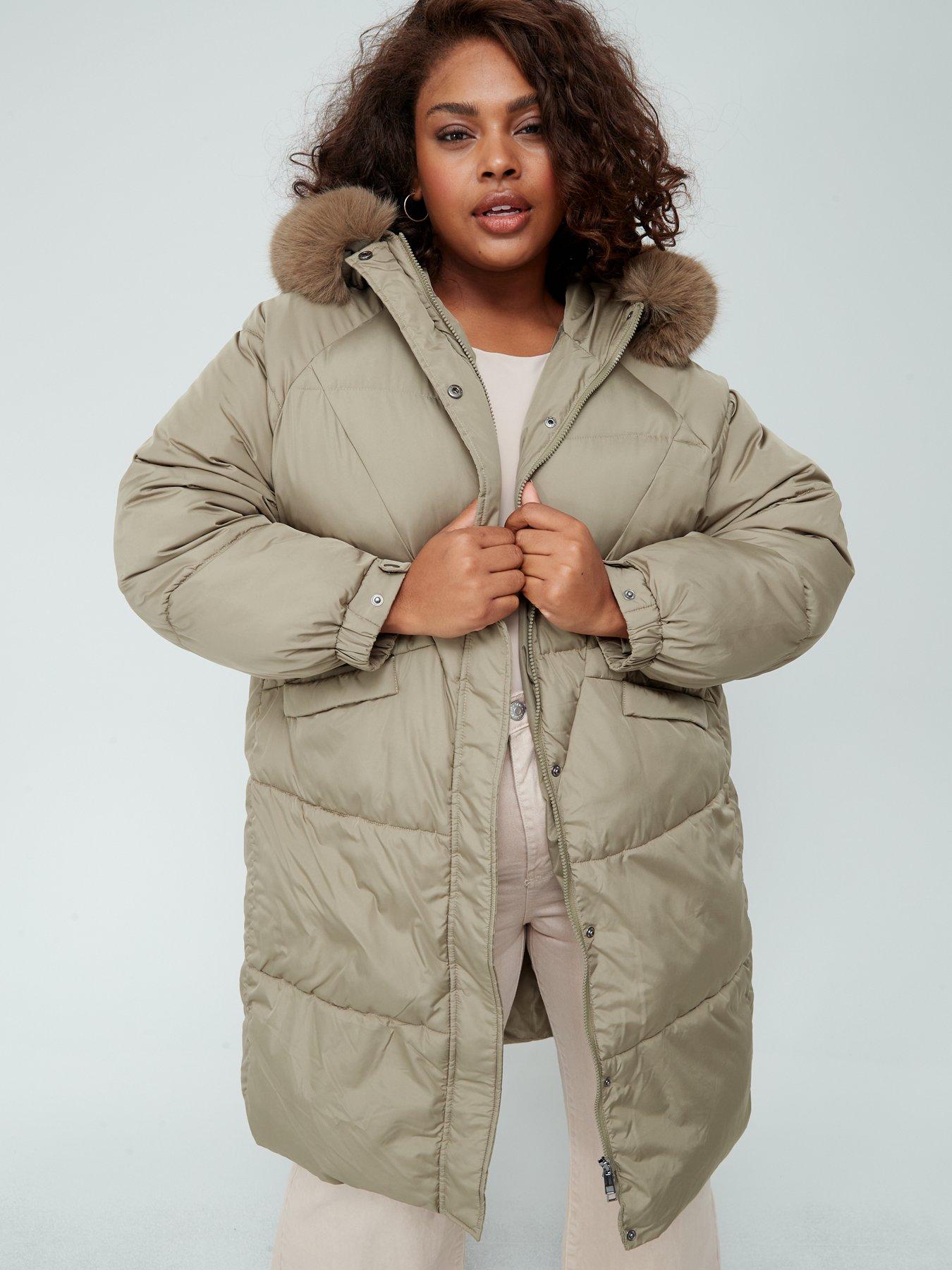 SMF Long coat Brown XL WOMEN FASHION Coats Fur discount 94% 