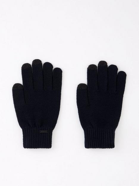 boss-gritzos-1-knitted-gloves-dark-blue
