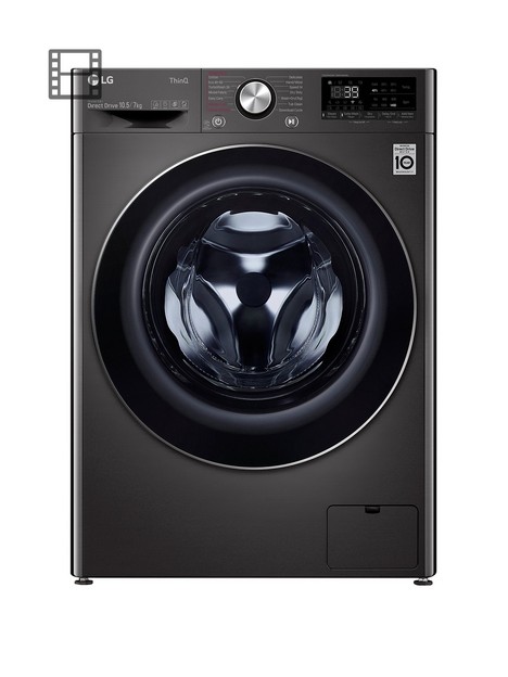 lg-lg-v9-fwv917btse-wifi-connected-105kg-7kg-washer-dryer-with-1400-rpm-black-stainless-steel-e-rated