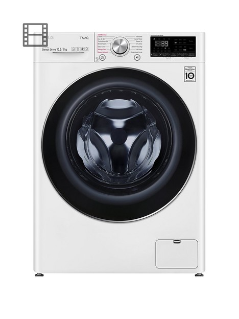 lg-lg-v9-fwv917wtse-wifi-connected-105kg-7kg-washer-dryer-with-1400-rpm-white-e-rated