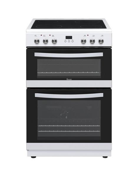 swan-sx158160w-freestanding-60cm-wide-double-oven-electric-cooker-white