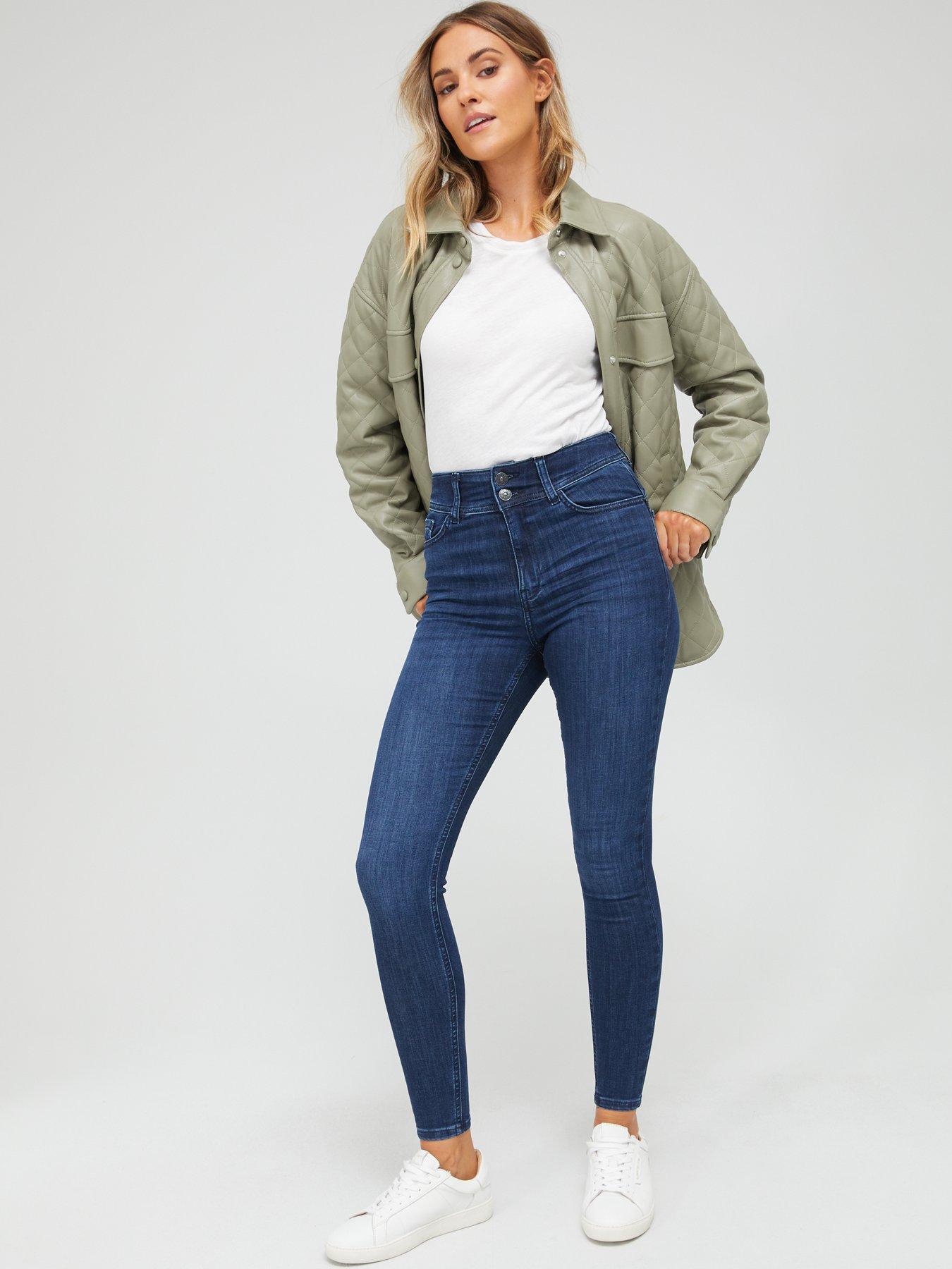 Image 3 of 6 of V by Very Sienna High Waist Sculpt Skinny Jean - Blue Wash