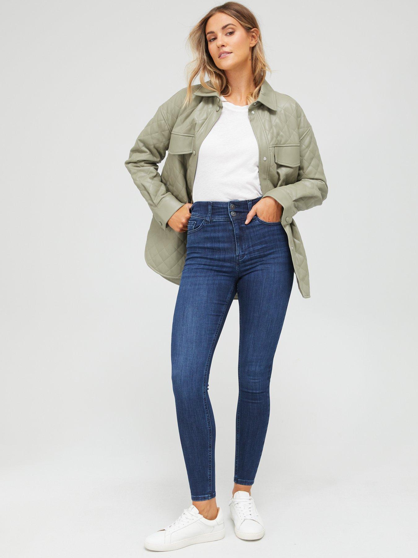 Image 6 of 6 of V by Very Sienna High Waist Sculpt Skinny Jean - Blue Wash