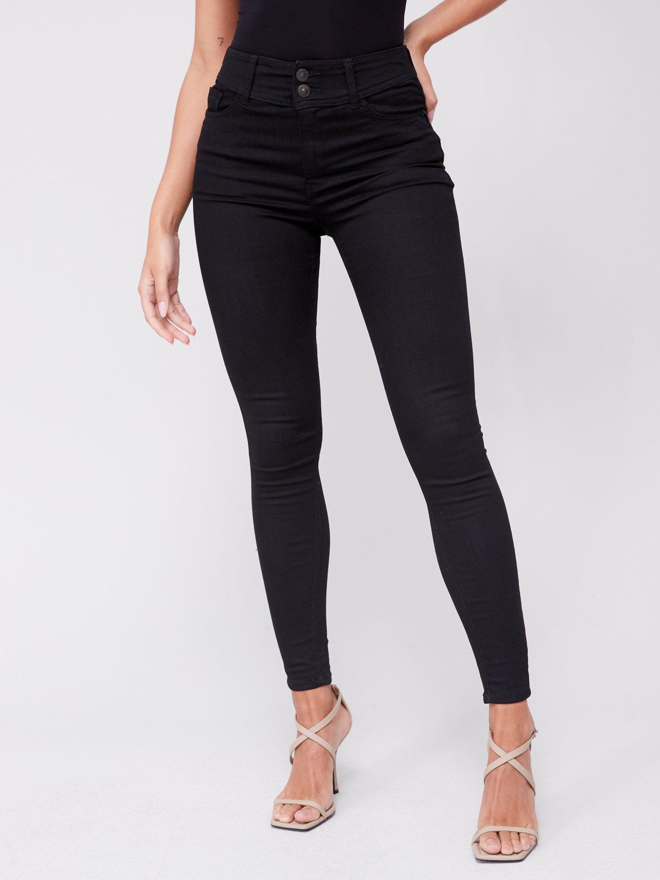 Image 1 of 6 of V by Very Sienna High Waist Sculpt Skinny Jean - Black